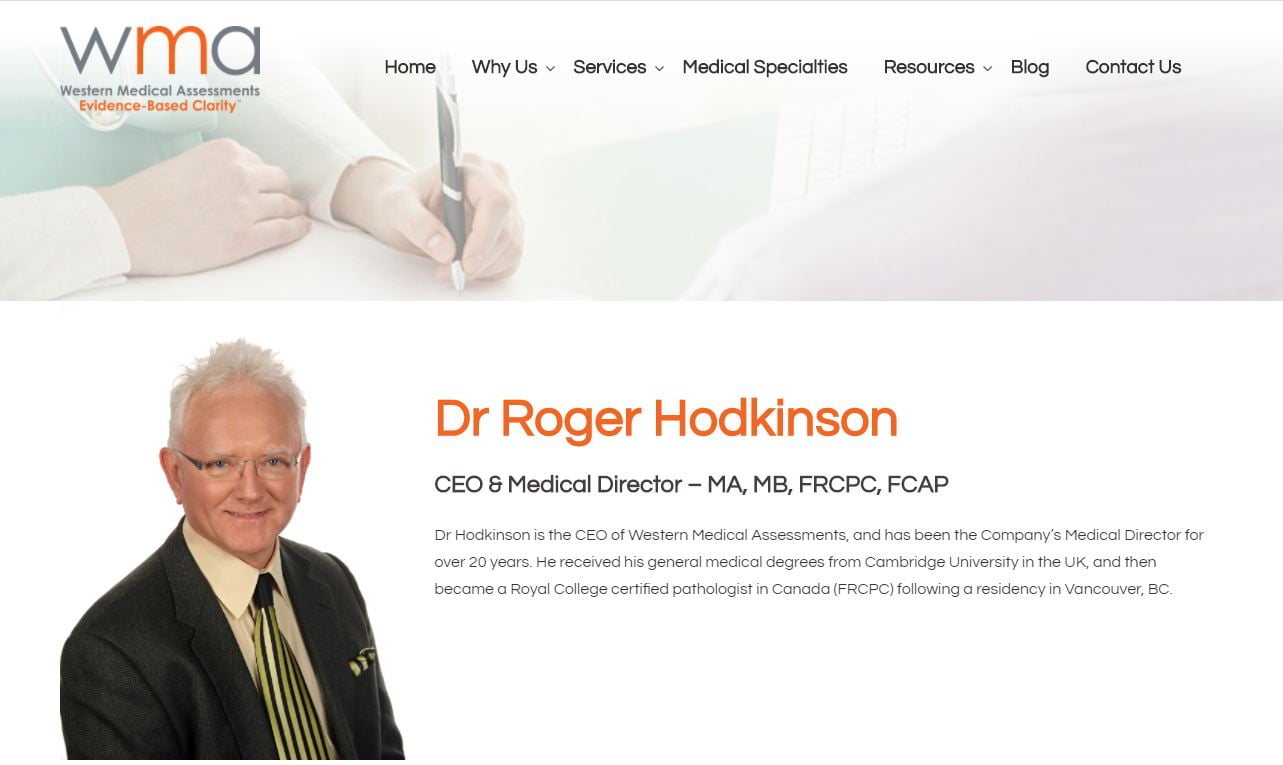 pathologist dr roger hodkinson