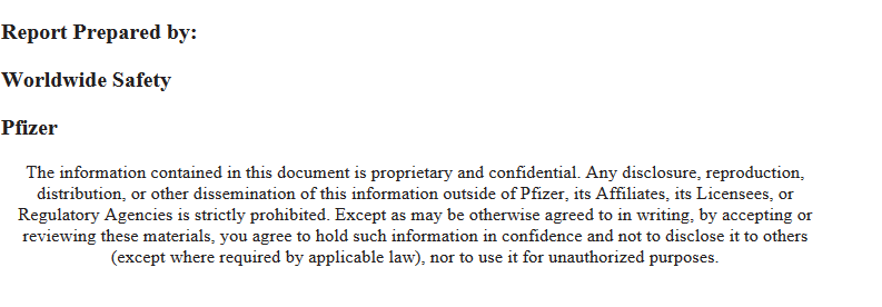 pfizer safety data